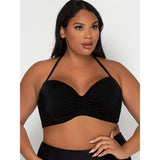 Smart and Sexy SA1001 Swim Secret The Getaway Bikini Top 36DD Black NWT