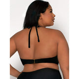 Smart and Sexy SA1001 Swim Secret The Getaway Bikini Top 36DD Black NWT