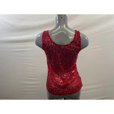 Heart & Hips Women's Red Beaded Tank Top Tunic Size Medium Polyester
