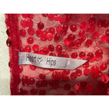 Heart & Hips Women's Red Beaded Tank Top Tunic Size Medium Polyester
