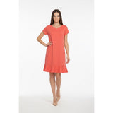 Lands End Women's S NWT coral short sleeve dress hits below knees