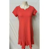 Lands End Women's S NWT coral short sleeve dress hits below knees
