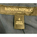 Banana Republic Size 4 Women's Blue White Pattern Back Zipper Short Pencil Skirt
