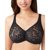 Wacoal 65547 Womens Halo Lace Full Coverage Underwire Bra Black