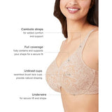 Wacoal 65547 Womens Halo Lace Full Coverage Underwire Bra Black
