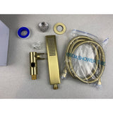 Backnets Solid Brass Handheld High Pressure Brushed Gold Shower Wand