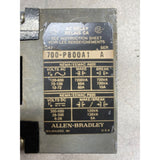 Allen-Bradley Bulletin 700 Type P 700-P800A1 Ser A AC Relay, USED
