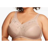 Glamorise Womens Plus Size MagicLift Wirefree Minimizer Bra #1003 Cafe Beige