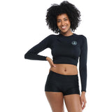 Body Glove Let It Be Rash Guard with UPF 50 - Women's Large Black NWT