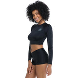 Body Glove Let It Be Rash Guard with UPF 50 - Women's Large Black NWT