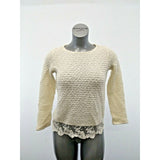 Forever 21 Exclusive Women's Small Ivory Acrylic/Wool/Nylon Pullover Sweater
