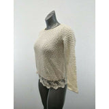 Forever 21 Exclusive Women's Small Ivory Acrylic/Wool/Nylon Pullover Sweater