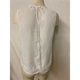 Jealous Tomato Women's M white sleeveless top V neck