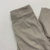 Dynamite Cindy Plaid Pant w/Snaps Women's Size Small Beige Belted Waist NEW