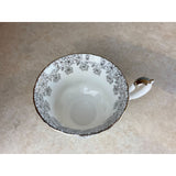 Royal Albert Wedding Anniversary  Fine Bone China Silver Tea Cup And Saucer Set