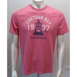 IZOD Saltwater Men's Relaxed Classics Short Sleeve Pink Graphic T Shirt Size M