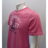 IZOD Saltwater Men's Relaxed Classics Short Sleeve Pink Graphic T Shirt Size M