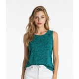 Merrell Activewear Tank Top Women's XL green floral Rayon Blend