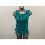 Merrell Activewear Tank Top Women's XL green floral Rayon Blend