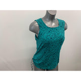 Merrell Activewear Tank Top Women's XL green floral Rayon Blend