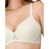 WonderBra E1556 Lace Plunge Lift EcoPure Underwire Bra Pearl