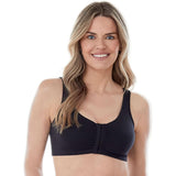 Bestform 9706014 Wireless Cotton Stretch Sports Bra Front Closure