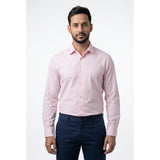 Premium Cotton Men's Large Pink Button Up Long Sleeve Cotton Casual Shirt
