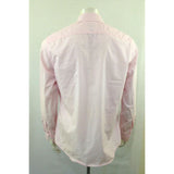 Premium Cotton Men's Large Pink Button Up Long Sleeve Cotton Casual Shirt