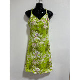 Forecast Women's Small Green Floral Cotton Sundress