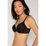 Smart & Sexy #SA1471 Everyday Invisible T-Shirt Bra Black Hue Mesh