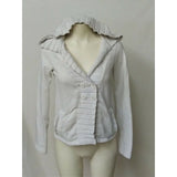 Hurley Women's Small Ivory Hooded knit sweater jacket