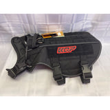KQP Tactical Dog Harness for Medium Sized Dogs Black Nylon