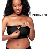Medela Hands Free Pumping Bustier Bra with Adaptive Stretch Black medium