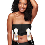 Medela Hands Free Pumping Bustier Bra with Adaptive Stretch Black medium