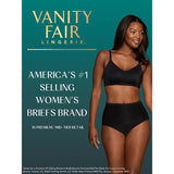 Vanity Fair 15320 Perfectly Yours Cotton Brief Panties 3 Pack 6/Med. Fawn NWT