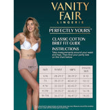 Vanity Fair 15320 Perfectly Yours Cotton Brief Panties 3 Pack 6/Med. Fawn NWT