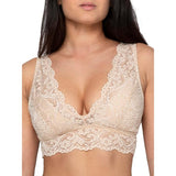 Smart & Sexy SA874 Womens Signature Lace Deep V Bralette Buff