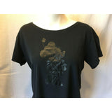 Disney Talula Women's Small Graphic Tee Black Short Sleeve Scoop Neck T Shirt