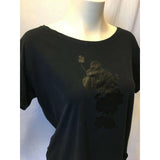 Disney Talula Women's Small Graphic Tee Black Short Sleeve Scoop Neck T Shirt