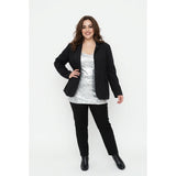 Penningtons Women's 2 Button Blazer Plus Size 26 Black Long Sleeve Rayon Blend Lined