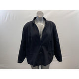Penningtons Women's 2 Button Blazer Plus Size 26 Black Long Sleeve Rayon Blend Lined