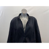 Penningtons Women's 2 Button Blazer Plus Size 26 Black Long Sleeve Rayon Blend Lined