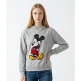 Disney Mickey Mouse Hoodie Women’s Medium Gray Graphic Long Sleeve Cotton/Poly