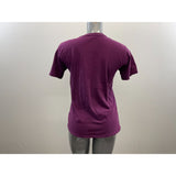 Roots Women's Purple T-Shirt Roots Athletics Spelled Out Size XS Cotton Blend
