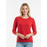 Gap Sweater Women's Small Dark Pink 3/4 Sleeve Cotton/Rayon Crew Neck Pullover