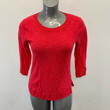Gap Sweater Women's Small Dark Pink 3/4 Sleeve Cotton/Rayon Crew Neck Pullover