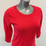 Gap Sweater Women's Small Dark Pink 3/4 Sleeve Cotton/Rayon Crew Neck Pullover