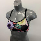Old Navy Active Sport Bra Women's Size XS Light Support Floral Go Dry Workout Bra