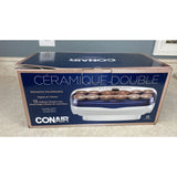 Conair 12 Velvet Flocked Double Ceramic Volumizing Rollers Fast Heat-up + Clips New Open Box