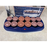 Conair 12 Velvet Flocked Double Ceramic Volumizing Rollers Fast Heat-up + Clips New Open Box